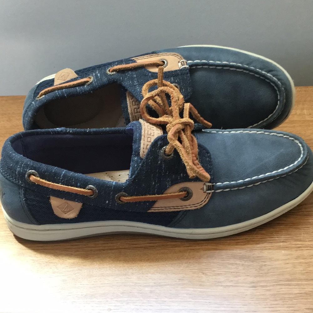 Sperry Top-Sider Boat Shoes Blue Suede Size 6.5